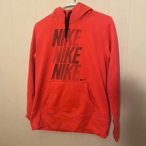 Nike neon pink cowl neck sweatshirt